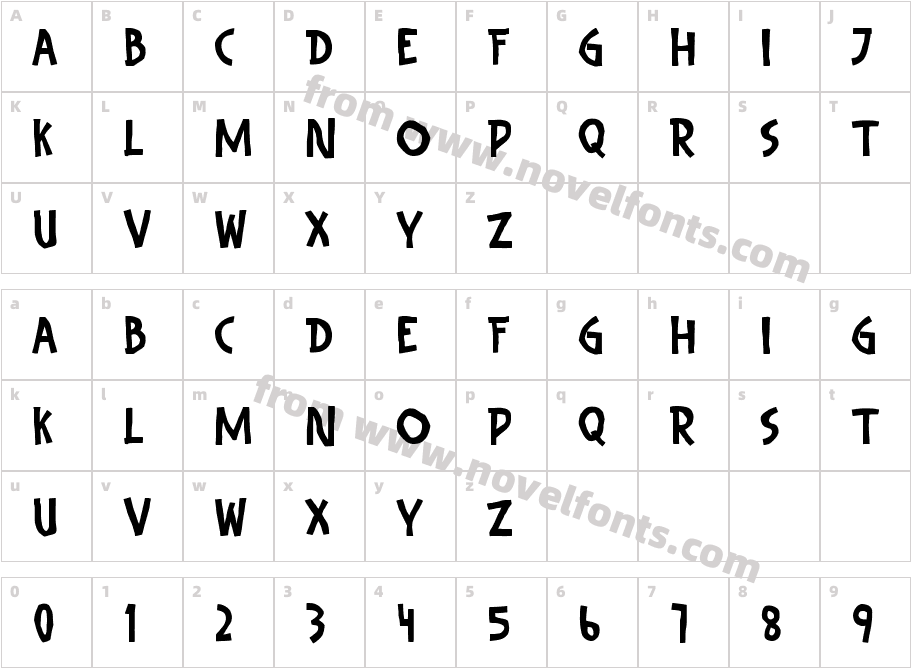 BRASTEEN RegularCharacter Map