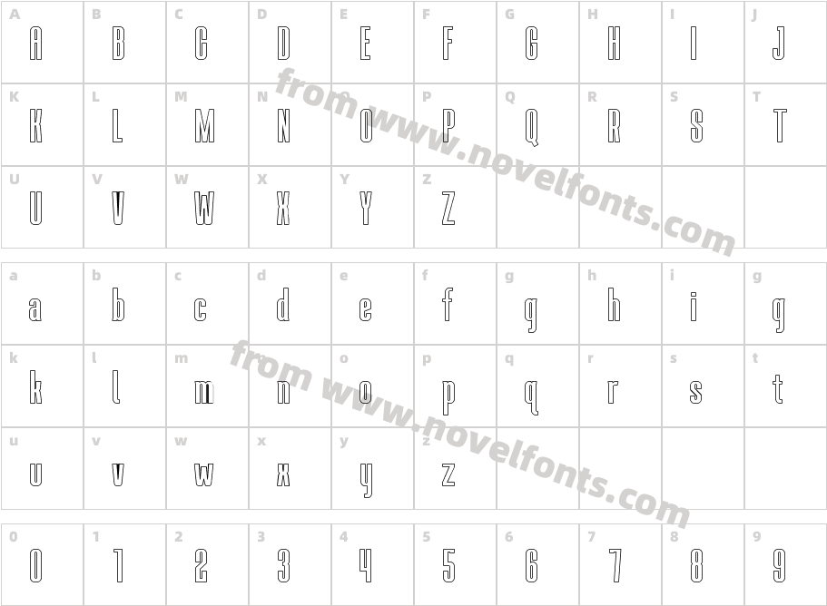 BROKENZ INLINECharacter Map