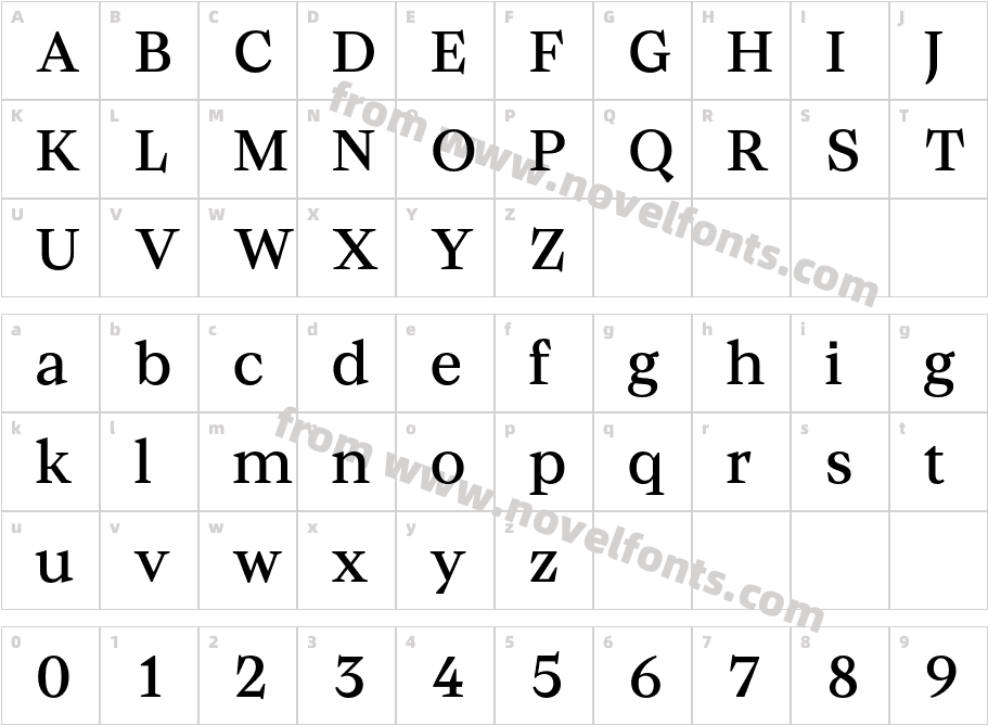 Baghira Test MediumCharacter Map
