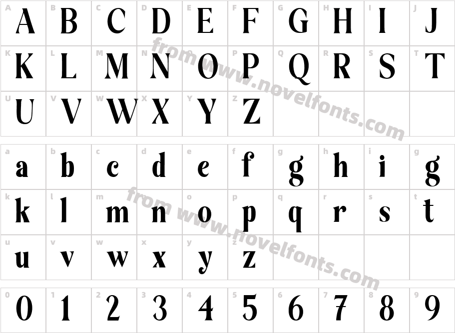 Bagilean Geliayditan CondensedCharacter Map