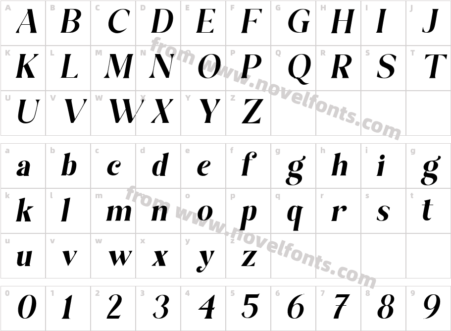 Bagilean Geliayditan Medium ItalicCharacter Map