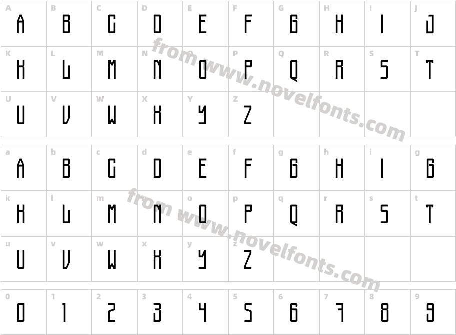 Bahoman RegularCharacter Map