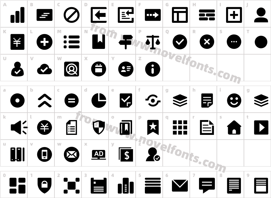 Baidu IconsCharacter Map