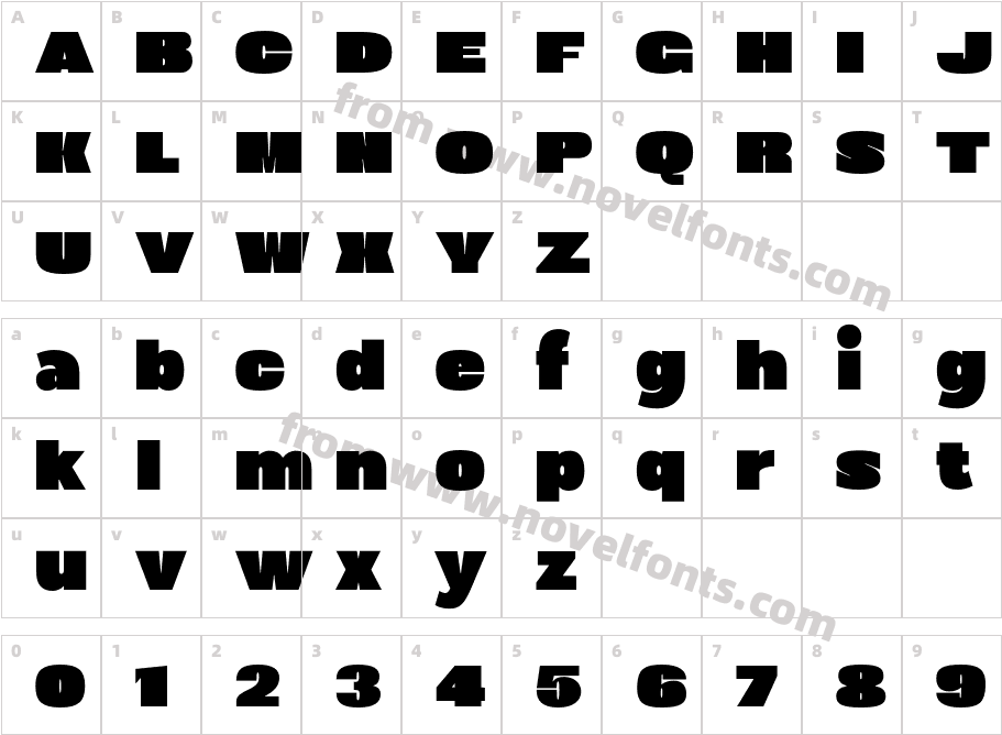 Bakerline CleanCharacter Map