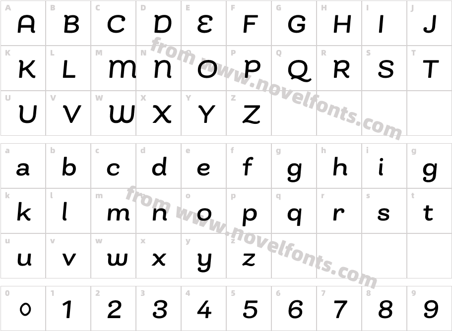 Bakewell W05 Bold Wide ItalicCharacter Map
