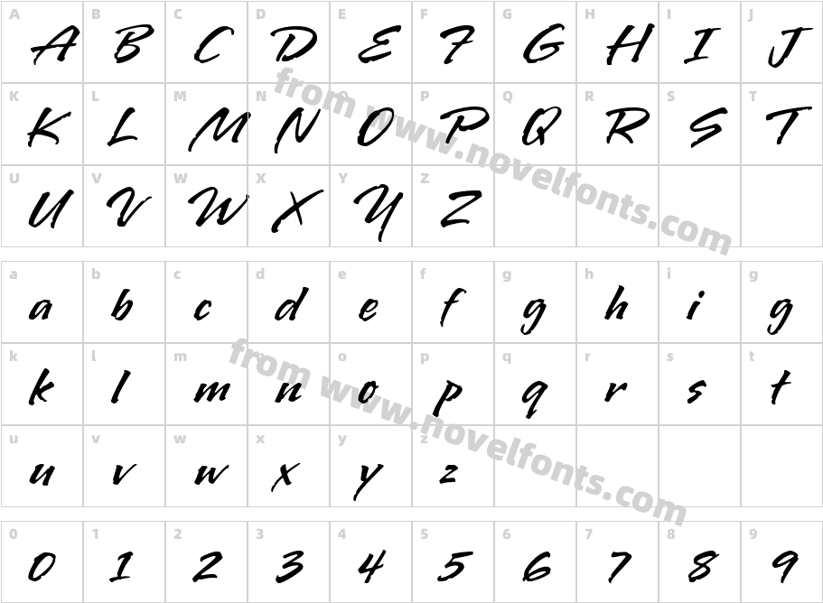 Lambo Hmk BoldCharacter Map