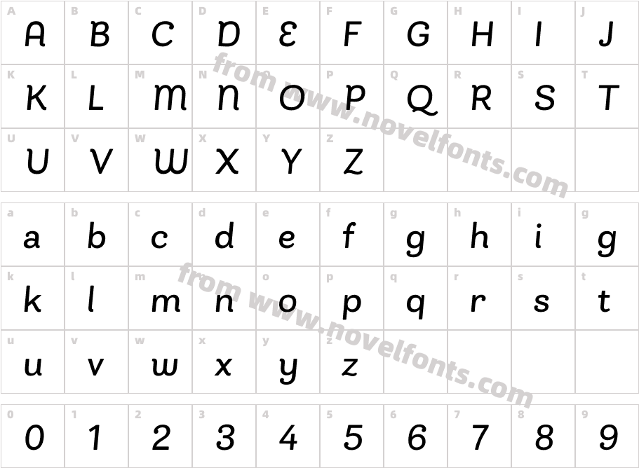Bakewell W05 Medium ItalicCharacter Map
