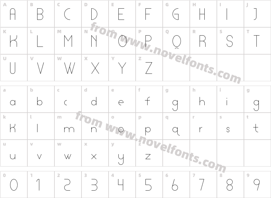 Lamborgini ThinCharacter Map