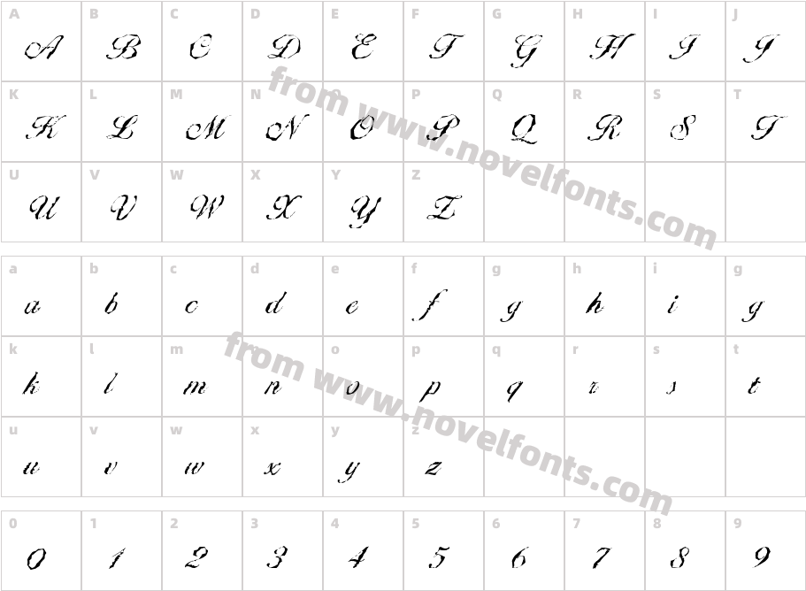 Ballantines Random Light RegularCharacter Map