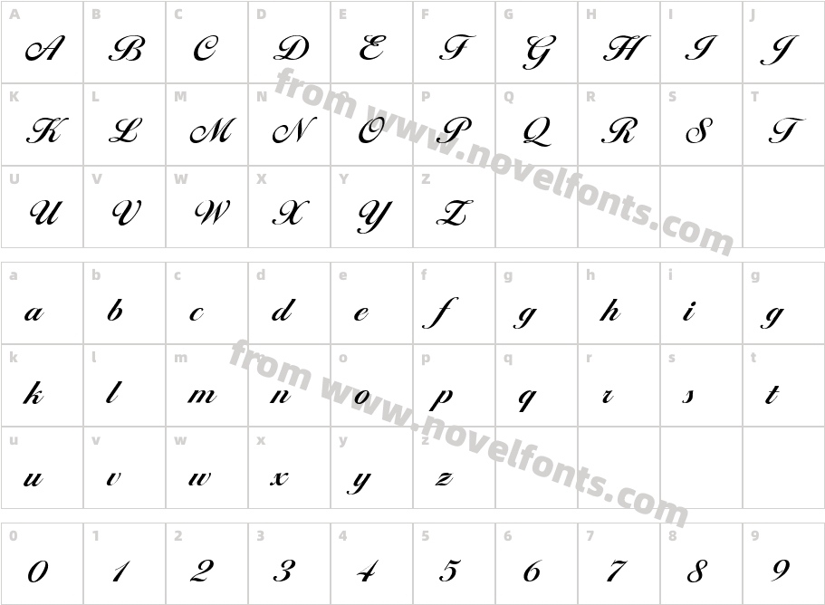 Ballantines Serial BoldCharacter Map
