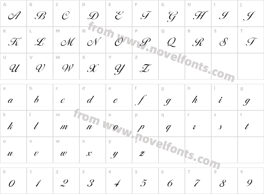 Ballantines Serial Light RegularCharacter Map