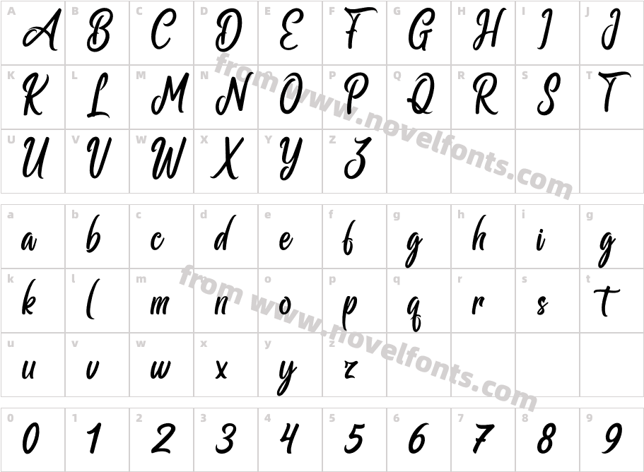 Ballmain RegularCharacter Map