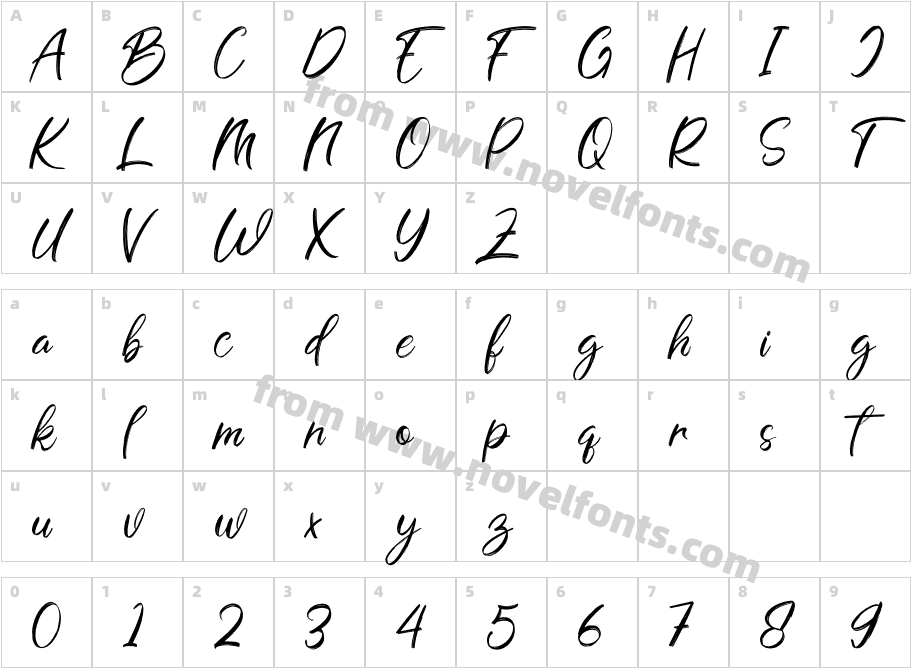 Ballmonte RegularCharacter Map