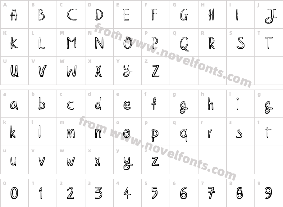 Balloon SVG Font RegularCharacter Map