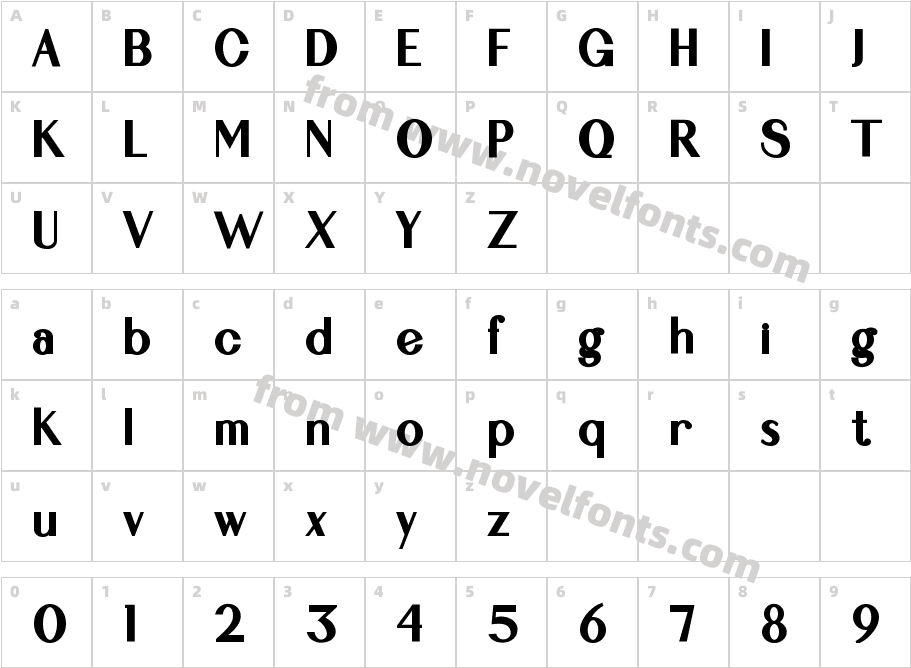Balmond BoldCharacter Map