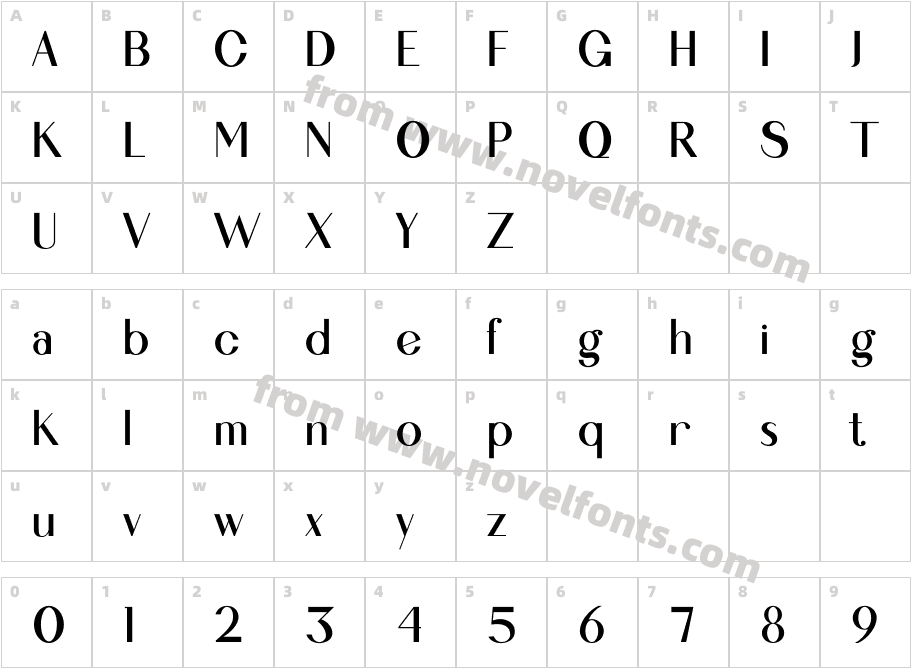 Balmond RegularCharacter Map