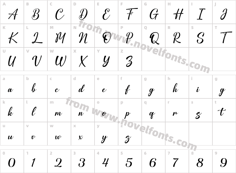 Baltex HolledCharacter Map