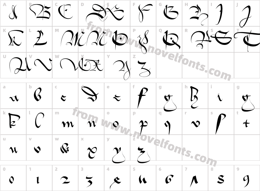 1413-CursiveCharacter Map