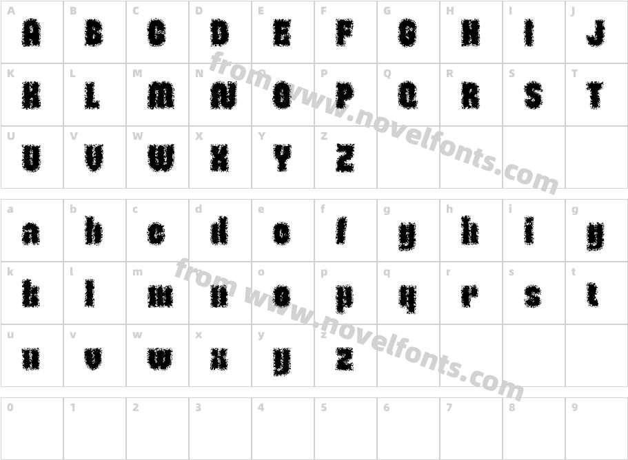 Bamboly Unfocus Demo RegularCharacter Map