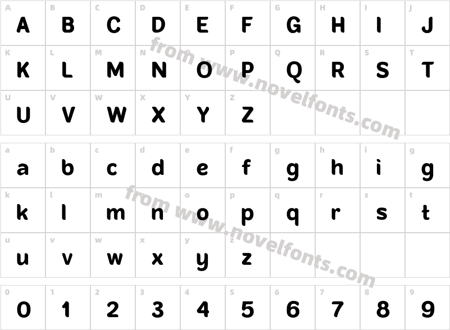 Banda Niera BoldCharacter Map