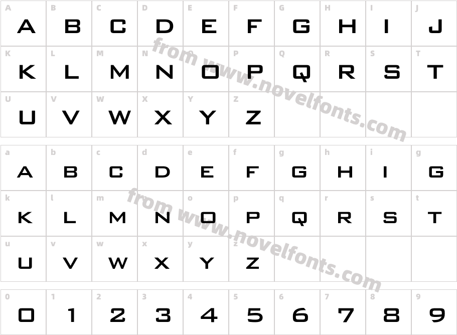 Bank Gothic BoldCharacter Map