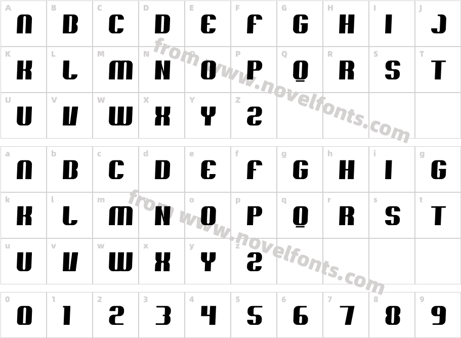 Bardo Sumoz RegularCharacter Map