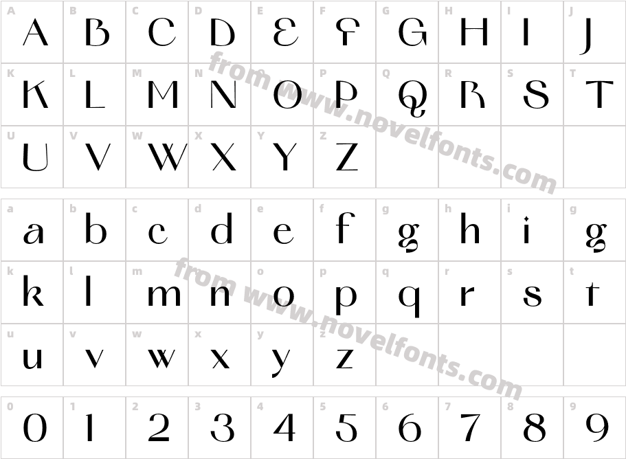 Barich BoldCharacter Map