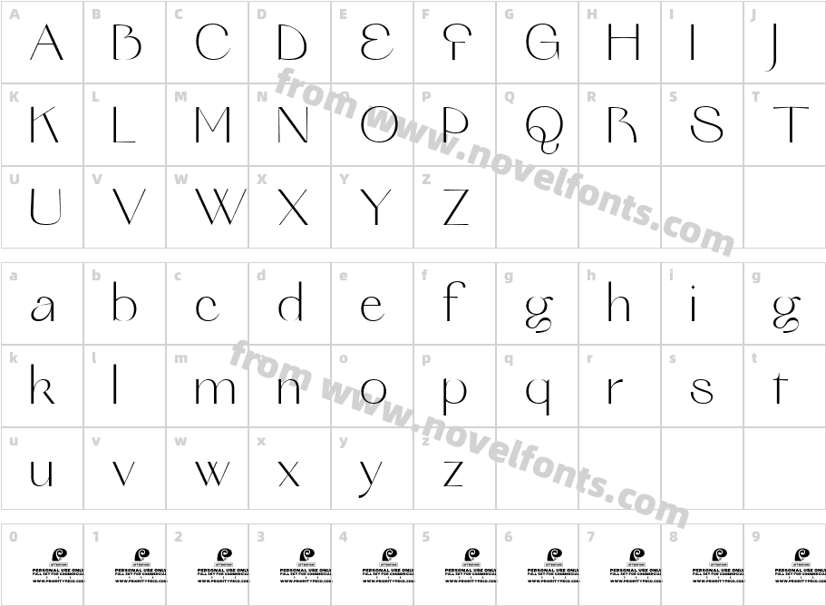 Barich DEMO RegularCharacter Map