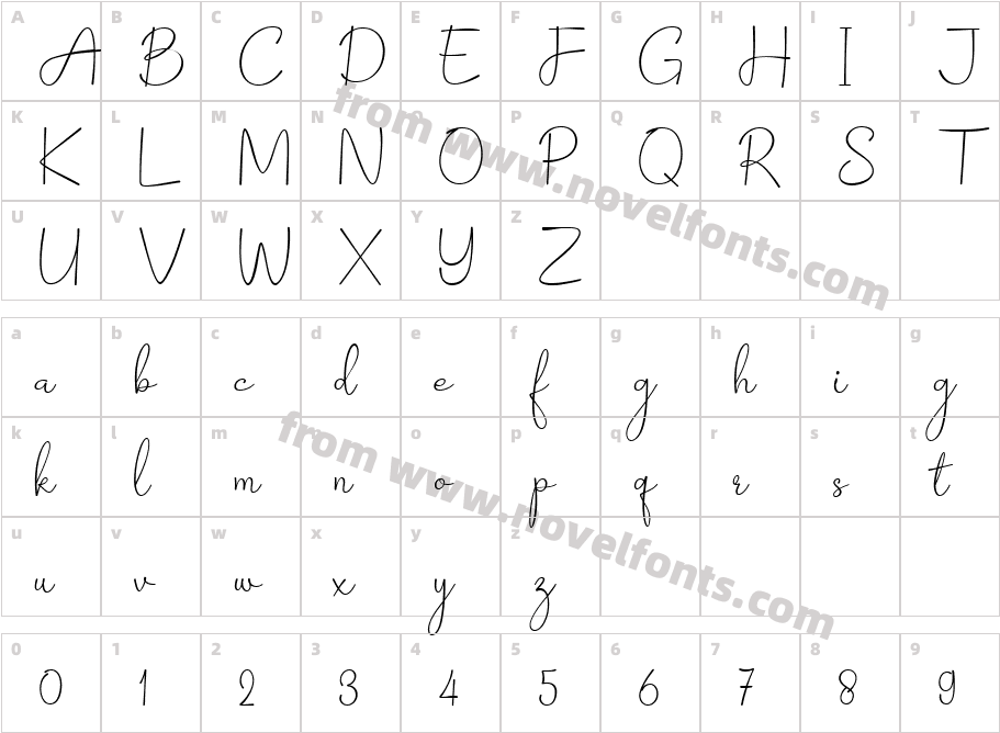 Barokah Script RegularCharacter Map