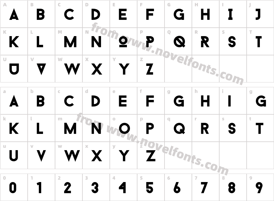 Baron Neue Extra BoldCharacter Map