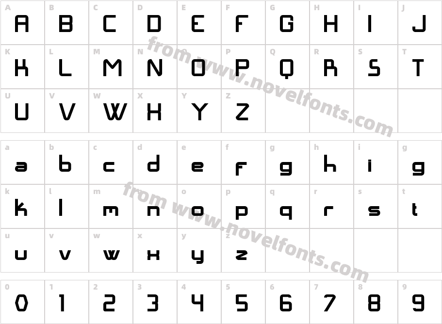 Langó BoldCharacter Map