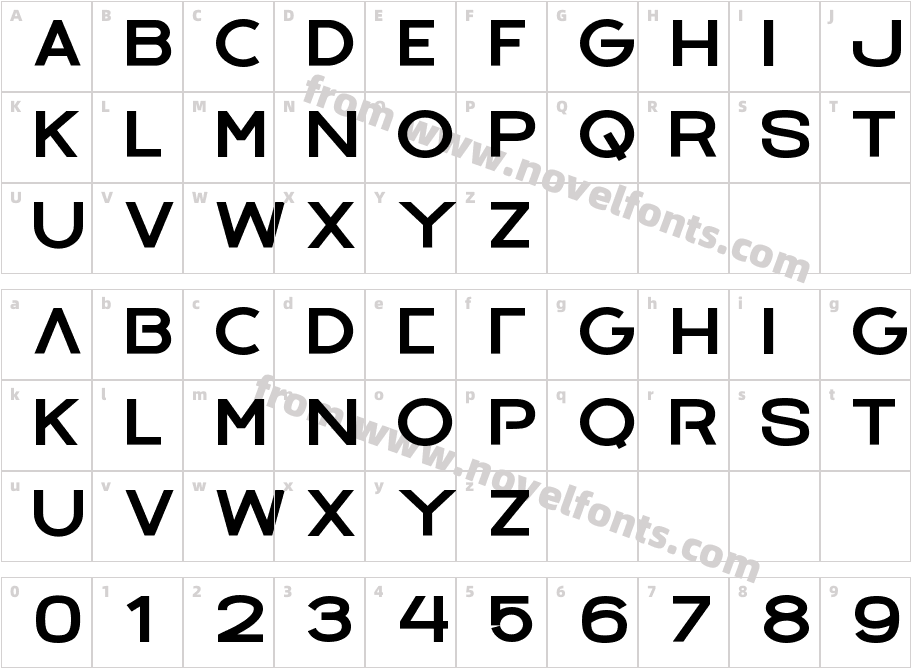 Barques Extra BoldCharacter Map