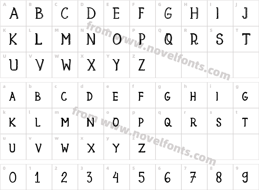 Bartolomew PrintedCharacter Map