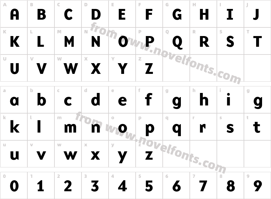 Base900 SansOT BoldCharacter Map