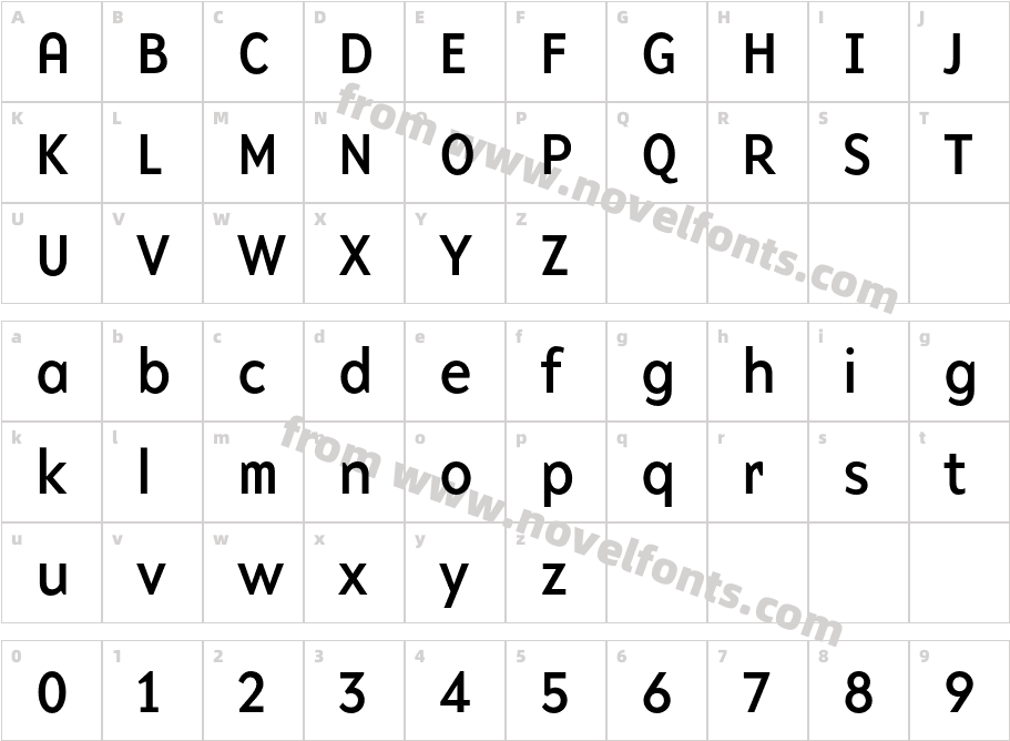 Base900 SansOT RegularCharacter Map