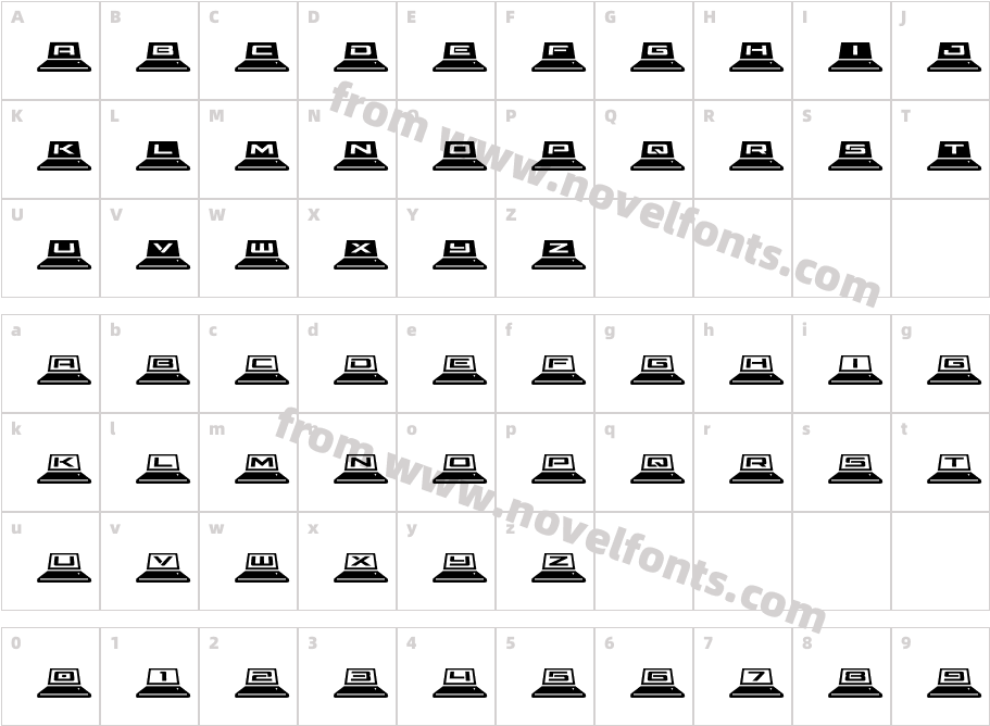 LapTop 3DCharacter Map