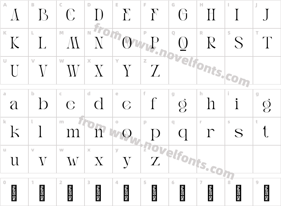 Basheq Vintage Demo Version RegularCharacter Map