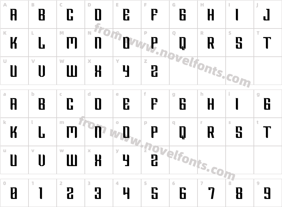Basstone RegularCharacter Map