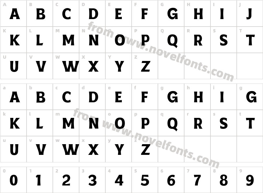 Basted Clubs Extra BoldCharacter Map