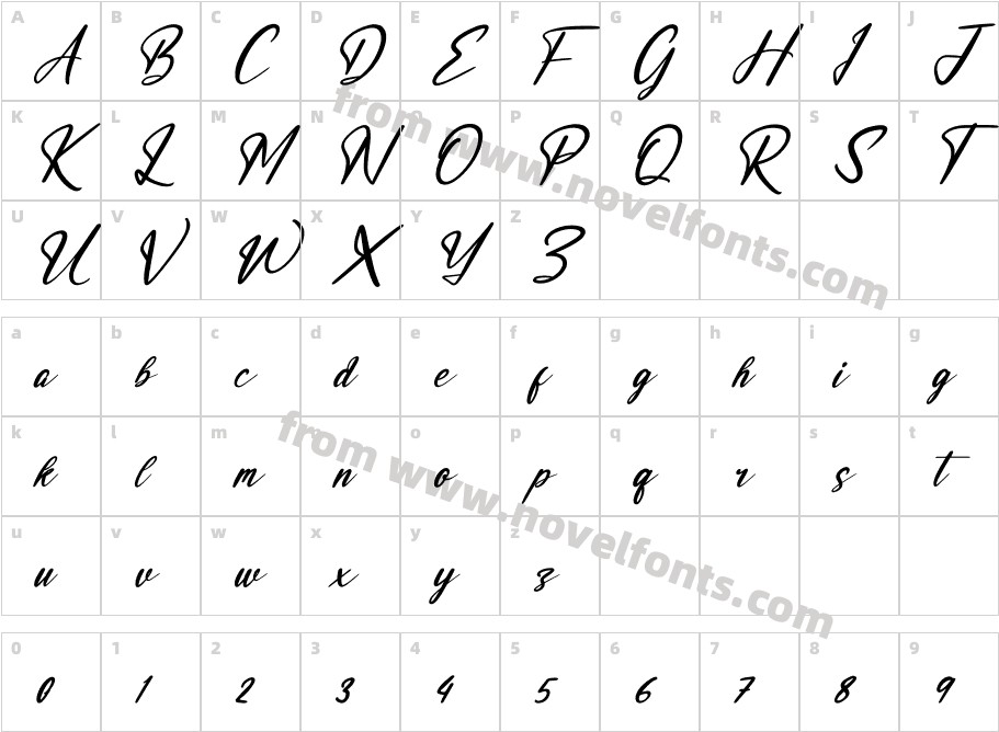 Bastian Richardo ItalicCharacter Map