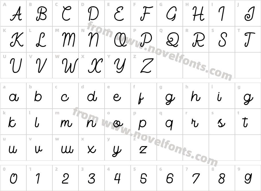 Bastron RoundedCharacter Map