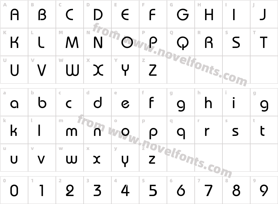 BauhausIT CbyBT MediumCharacter Map