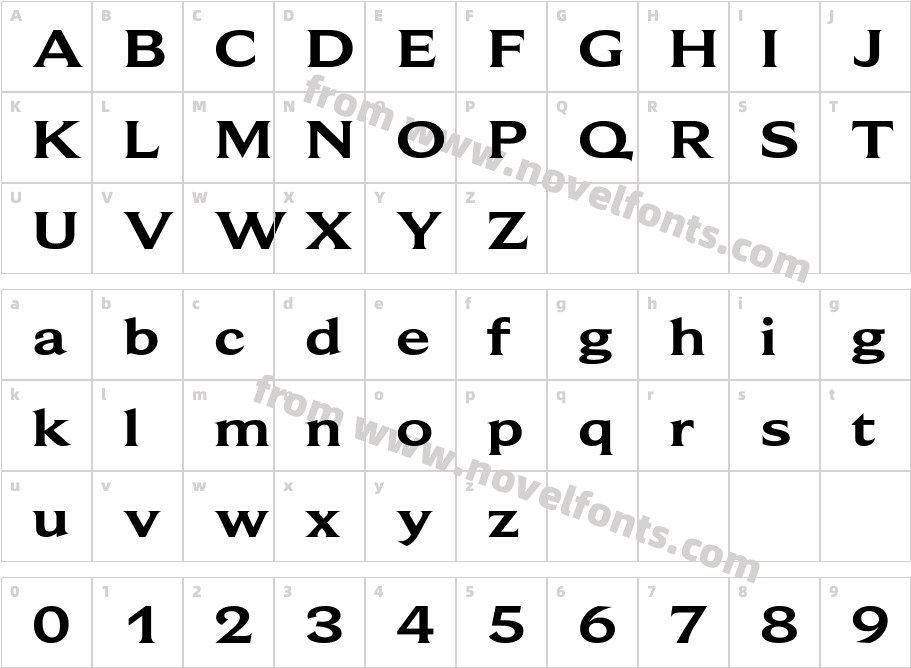 Beaufort Extended W05 BoldCharacter Map