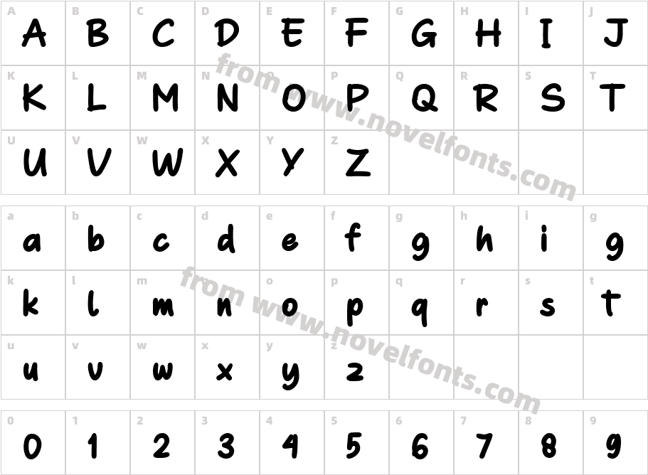 Bebas Note BoldCharacter Map