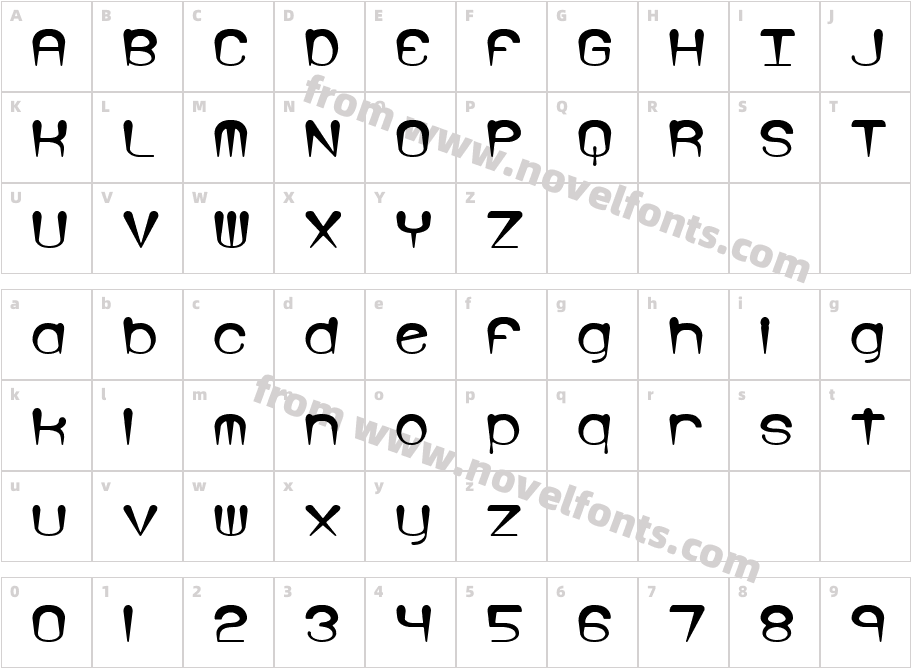 Larkspur -BRK-Character Map