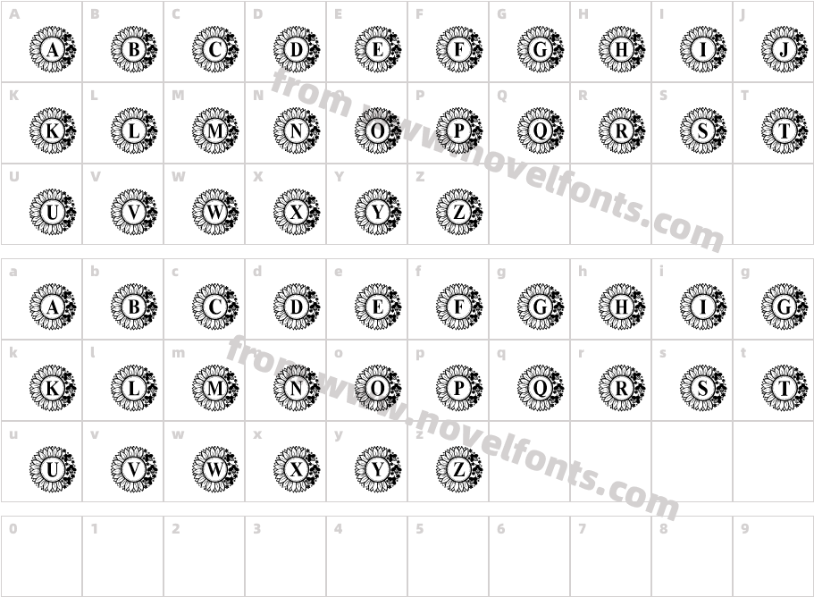Bee Strong MonogramCharacter Map