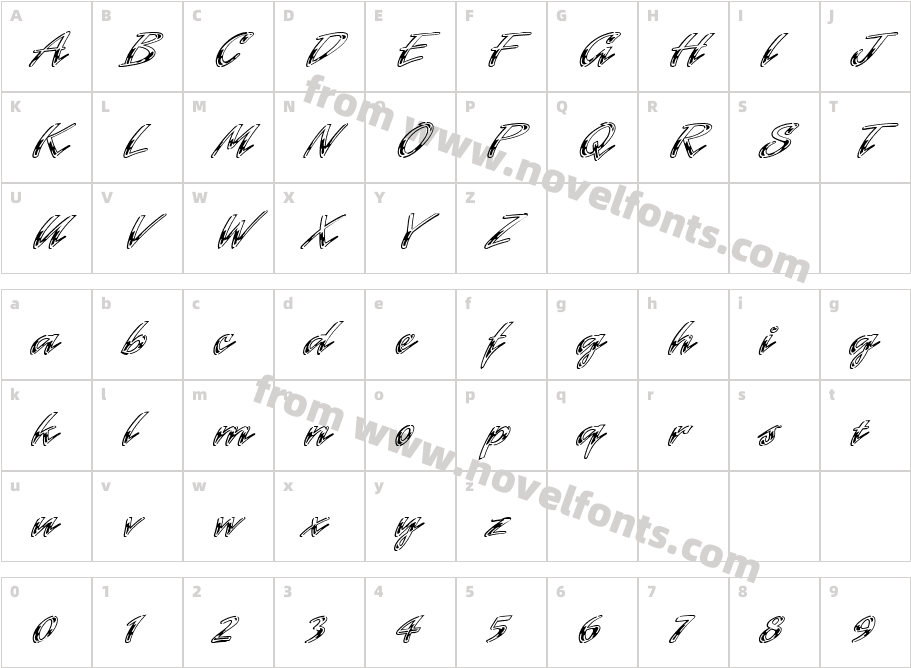 Laser Chrome PlainCharacter Map