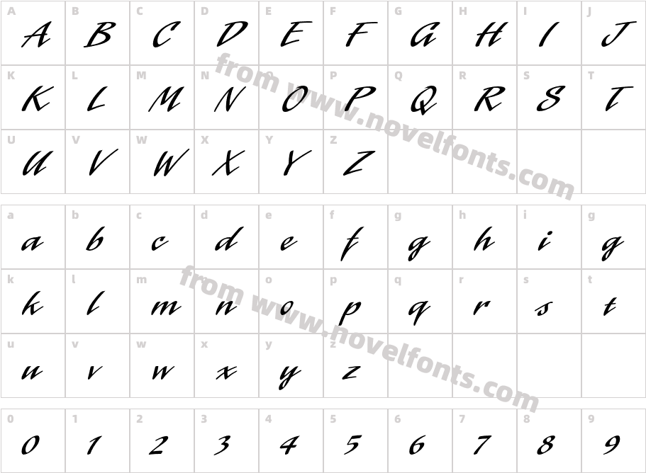 Laser StdCharacter Map