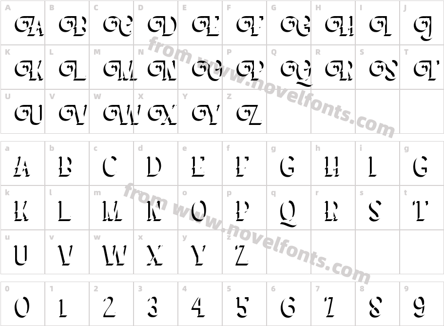 Beijin Shadow 2Character Map