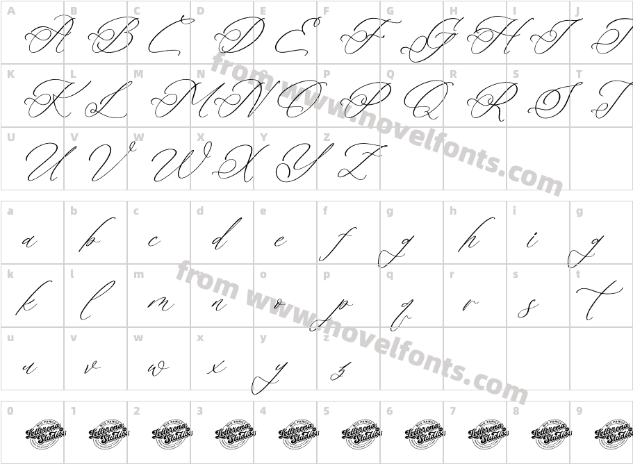 Beladin Skintics DEMO VERSION ItalicCharacter Map